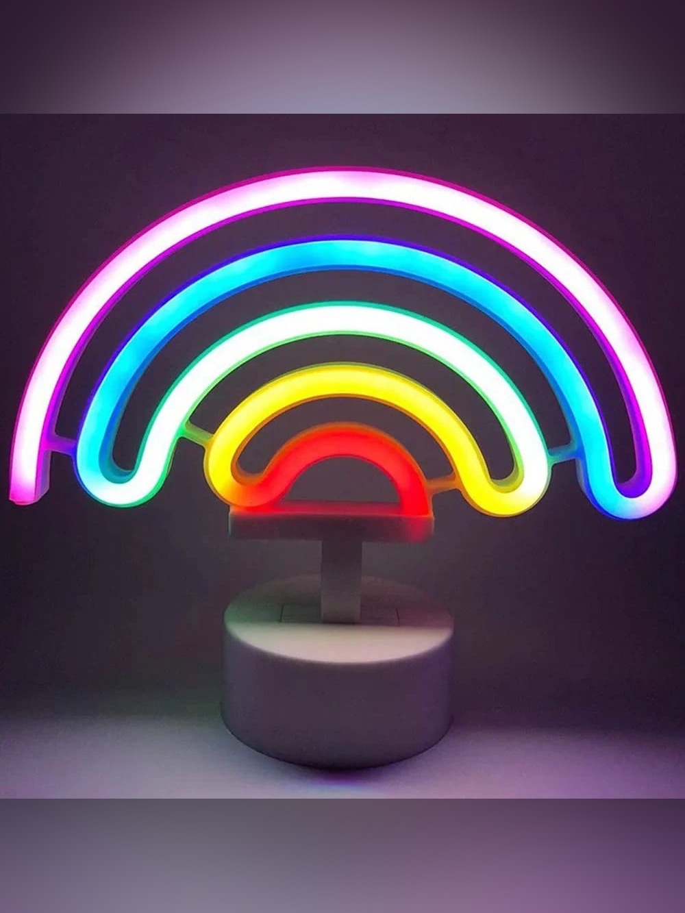 NIB neon rainbow LED table lamp